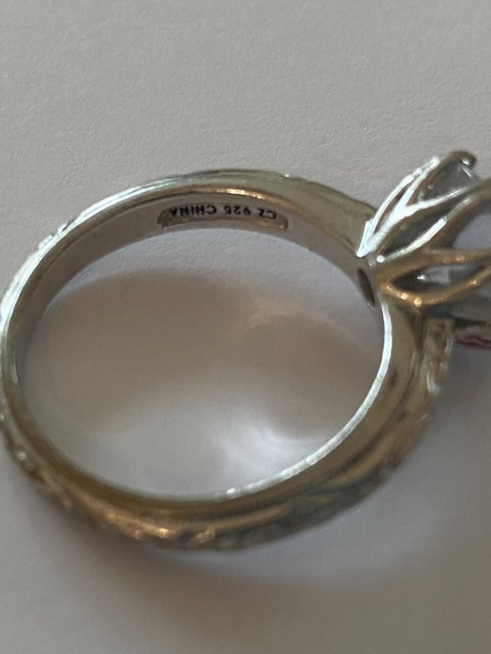 TACORI 925 Sterling Silver CZ ring, size 7 - Picture 5 of 7